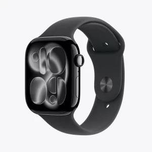 Apple Watch Series 11 46mm - Чёрный глянец (ремень Черный) M/L